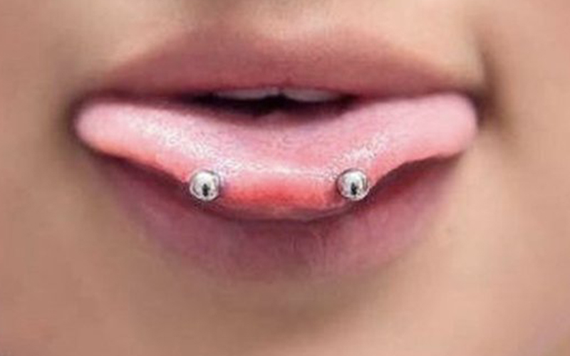 frog eye tongue piercing